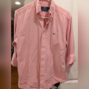 Vineyard Vines Men's Pink Classic Fit Shirt